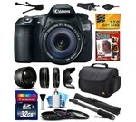 Canon EOS 60D 18 MP CMOS Digital SLR Camera with 18-135mm f/3.5-5.6 IS UD Lens includes 32GB Memory + 2.2x Telephoto + 0