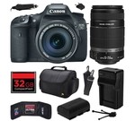 Canon EOS 7D 18 MP CMOS Digital SLR Camera with 18-135mm f/3.5-5.6 IS UD and EF-S 55-250mm f/4-5