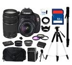 Canon EOS REBEL T3i Black 18 MP Digital SLR Camera with 18-55mm IS II Lens and Canon EF 75-300mm f/4.0-5