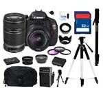 Canon EOS REBEL T3i Black 18 MP Digital SLR Camera with 18-55mm IS II Lens and Canon EF-S 55-250mm f/4-5