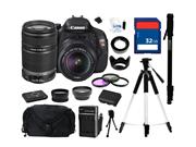 Canon EOS REBEL T3i Black 18 MP Digital SLR Camera with 18-55mm IS II Lens and Canon EF-S 55-250mm f/4-5