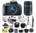 Canon EOS Rebel T5i 18.0 MP CMOS Digital Camera with EF-S 18-55mm f/3.5-5.6 IS STM Zoom Lens + EF-S 55-250mm f/4.0-5
