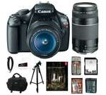 Canon t3 EOS Rebel T3 12.2 MP CMOS Digital SLR Camera with EF-S 18-55mm f/3.5-5.6 IS II Zoom Lens & EF 75-300mm f/4-5