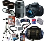 Canon t5i EOS Rebel T5i 18.0 MP CMOS Digital Camera with EF-S 18-55mm f/3.5-5.6 IS STM Zoom Lens + EF 75-300mm f/4-5