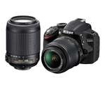 NIKON D3200 24.2 MP CMOS Digital SLR Camera with 18-55mm f/3.5-5.6G AF-S DX VR and 55-200mm f/4-5