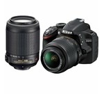 Nikon D3200 24.2 MP CMOS Digital SLR Camera with 18-55mm f/3.5-5.6G AF-S DX VR and 55-200mm f/4-5