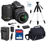 Nikon D3200 Black 24.2 MP CMOS Digital SLR Camera with 18-55mm Lens and Nikon AF-S DX VR Zoom-Nikkor 55-200mm f/4-5