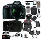 Nikon D5300 24.2 MP CMOS Digital SLR Camera with 18-140mm f/3.5-5.6G ED VR AF-S DX NIKKOR Zoom Lens (Black) + Sigma 70-300mm f/4-5