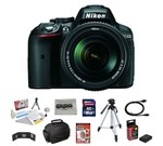 Nikon D5300 24.2 MP CMOS Digital SLR Camera with 18-55mm AF-S DX NIKKOR Zoom Lens + 10 Piece Accessory Bundle.