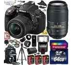 Nikon D5300 24.2 MP CMOS Digital SLR Camera with 18-55mm f/3.5-5.6G ED VR II AF-S DX NIKKOR Zoom Lens & Nikon AF-S NIKKOR 55-300mm f/4.5-5