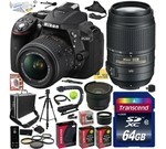 Nikon D5300 24.2 MP CMOS Digital SLR Camera with 18-55mm f/3.5-5.6G ED VR II AF-S DX NIKKOR Zoom Lens & Nikon AF-S NIKKOR 55-300mm f/4.5-5