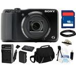 SONY Cyber-shot DSC-HX20V/B Black 18 MP 20X Optical Zoom Digital Camera, Everything You Need Kit, DSCHX20V/B