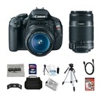 Canon EOS Rebel T3i 18 MP CMOS Digital SLR Camera with EF-S 18-55mm f/3.5-5.6 IS II Zoom Lens & EF-S 55-250mm f/4.0-5