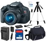 Canon EOS REBEL T3i Black 18 MP Digital SLR Camera with 18-55mm IS II Lens, Beginner's Bundle Kit, 5169B003