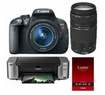 Canon EOS Rebel T5i 18.0 MP CMOS Digital Camera with EF-S 18-55mm f/3.5-5.6 IS STM Zoom Lens + Canon 75-300mm f/4.0-5