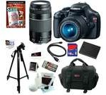 Canon t3 Canon EOS Rebel T3 12.2 MP CMOS Digital SLR Camera with EF-S 18-55mm f/3.5-5.6 IS II Zoom Lens & EF 75-300mm f/4-5