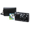 FinePix T555 Digital Camera Bundle, 12x Optical Zoom, 16 MP, Black