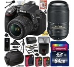 Nikon D5300 24.2 MP CMOS Digital SLR Camera with 18-55mm f/3.5-5.6G ED VR II AF-S DX NIKKOR Zoom Lens & Nikon AF-S NIKKOR 55-300mm f/4.5-5