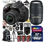 Nikon D5300 24.2 MP CMOS Digital SLR Camera with 18-55mm f/3.5-5.6G ED VR II AF-S DX NIKKOR Zoom Lens & Nikon AF-S NIKKOR 55-300mm f/4.5-5