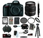 Nikon D5300 24.2 MP CMOS Digital SLR Camera with Built-in Wi-Fi and GPS Body Only (Black) + Sigma 18-200mm F3.5-6