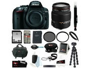 Nikon D5300 24.2 MP CMOS Digital SLR Camera with Built-in Wi-Fi and GPS Body Only (Black) + Sigma 18-200mm F3.5-6