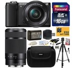 Sony Alpha A5000 20.1 MP Interchangeable Lens Camera with 16-50mm OSS Lens (Black) ILCE5000L & Sony E 55-210mm F4.5-6