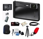 Sony DSC-TX30/B 18 MP Digital Camera (Black) + 16GB Memory Card Class 4 + Multi Card Reader Writer + NP-BN1 BATTERY F/ SONY + HDMI Standard to Micro Cable + Dig