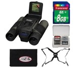 Vivitar 12x25 Binoculars with Built-in Digital Camera with 8GB Card + Harness + Accessory Kit